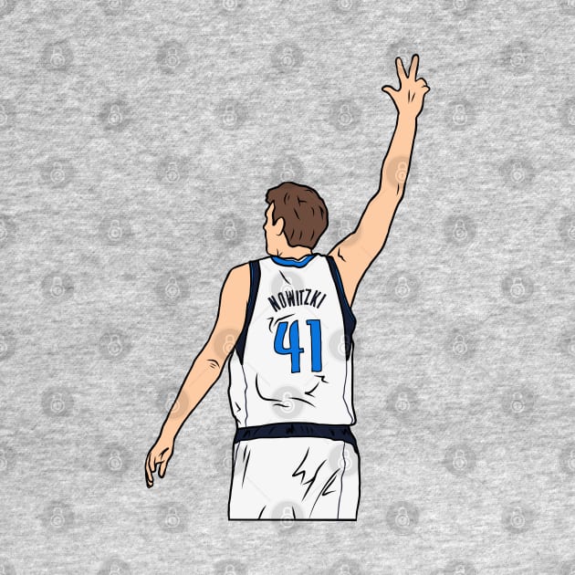 Dirk Nowitzki 3 Point Celebration by rattraptees